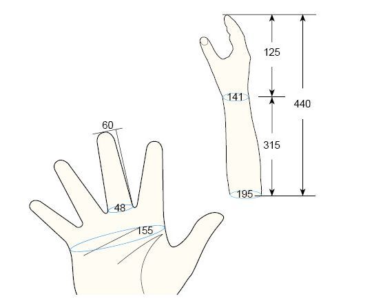 100 PL PM right hand regal prosthesis
