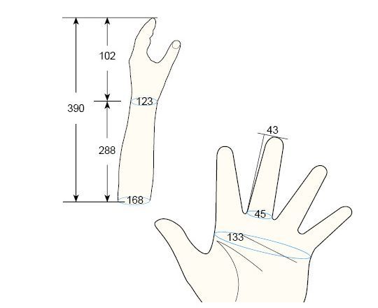 100 PL PXS left hand regal prosthesis