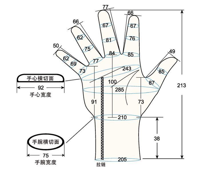 103 male adult XL right hand measure sc regal prosthesis