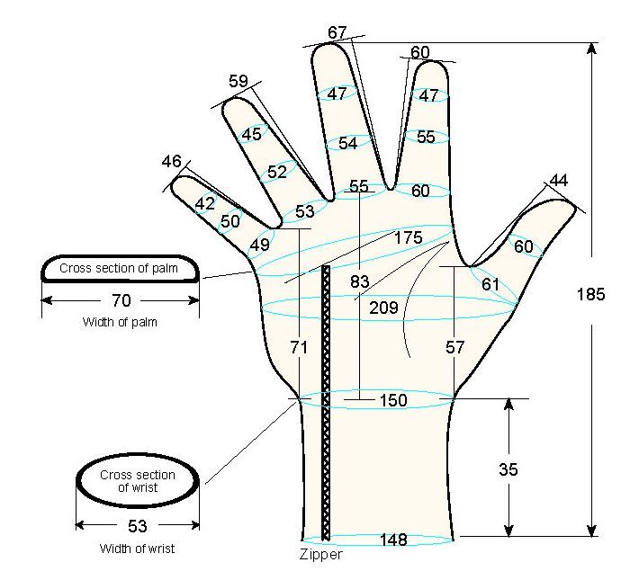 103 male child L right hand measure regal prosthesis