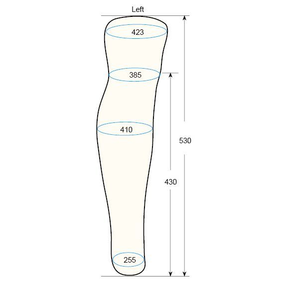 BKSL L measurement left leg regal prosthesis
