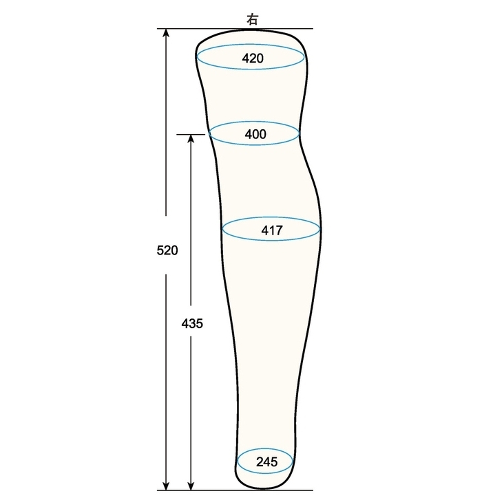 BKSL L measurement right leg tc regal prosthesis