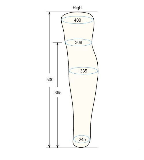 BKSL M measurement right leg regal prosthesis