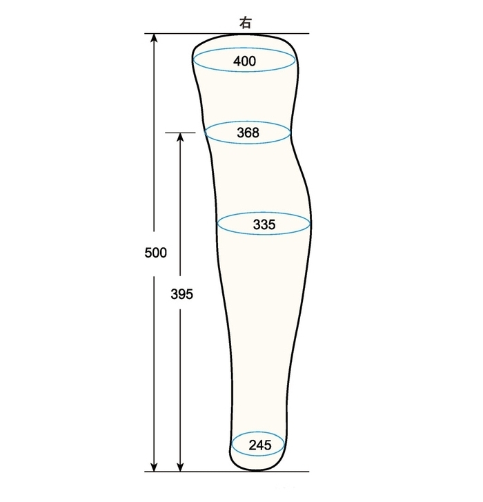 BKSL M measurement right leg tc regal prosthesis